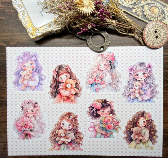 【DP55】デザインペーパー キュートガール 4枚目の画像