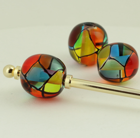 お纏め✨桃蓮玉✨オレンジ鈴ステンドグラス お纏め✨桃蓮玉✨オレンジ鈴ステンドグラス お纏め✨桃蓮玉