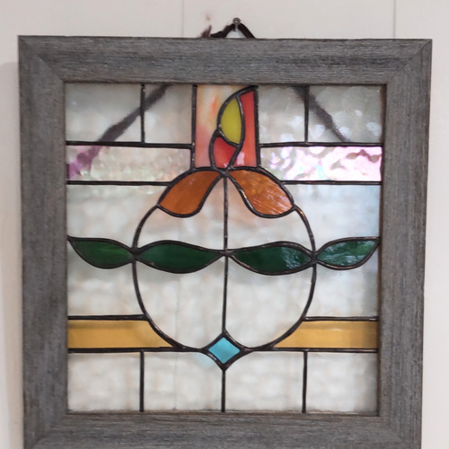 英国アンティーク風ステンドグラス壁掛けパネル 2 タペストリー