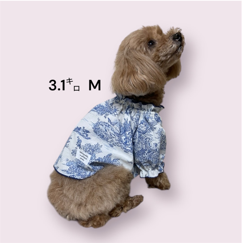 犬服ハンドメイドペット用品♡花柄が可愛い~ブラウス♡S 犬服ハンドメイドペット用品♡花柄が可愛い~ブラウス♡S