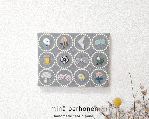 No.675.☆ミナペルホネン☆ファブリックパネル　３枚set mina perhonen ミナペルホネン ファブリックパネル 3点セット