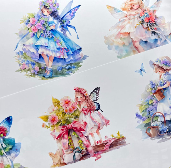 【DP57】コラージュシート フローラル フェアリー デザインペーパー 2枚目の画像