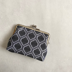 親子がま口長財布【ミナペルホネン：following day_ gray】※受注制作