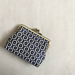 親子がま口財布 ミナペルホネン タンバリン ブルー がま口 makopan