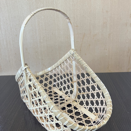 【竹細工】ぴっぴ　鉄線編みのパンかご パンかご 竹細工 舟形六つ目編み その他インテリア雑貨 竹かご 喜志屋