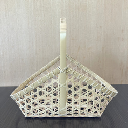 【竹細工】ぴっぴ　鉄線編みのパンかご 30bdf3fdaf77f7af7a8272b94bba48