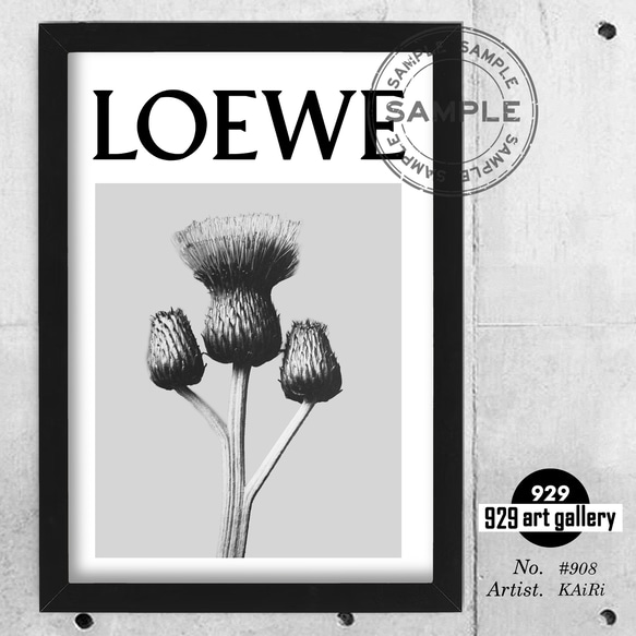 LOEWE type☆オマージュアートインテリアポスター＃908☆ロエベ