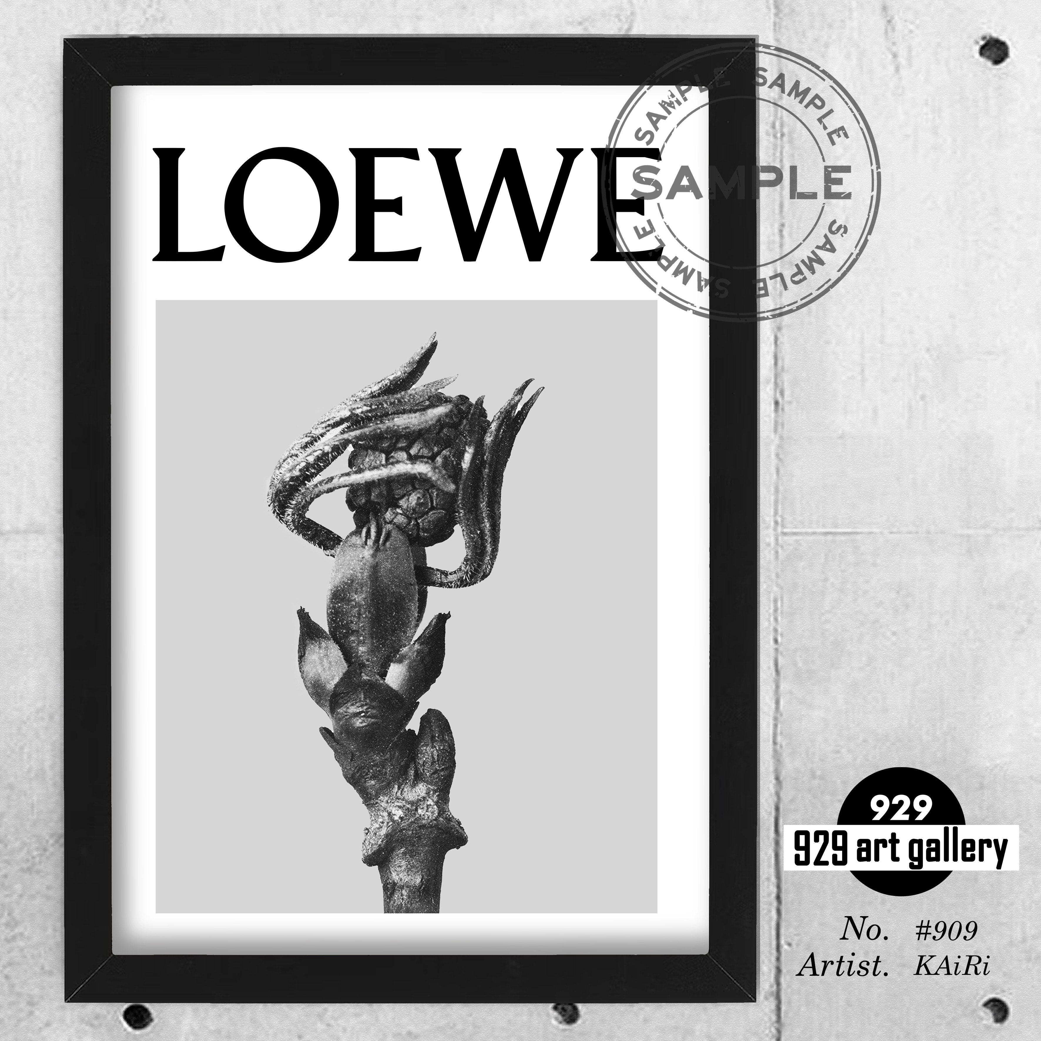 フラワー ロエベ 北欧 【50×70】ポスター ロゴ インテリア LOEWE