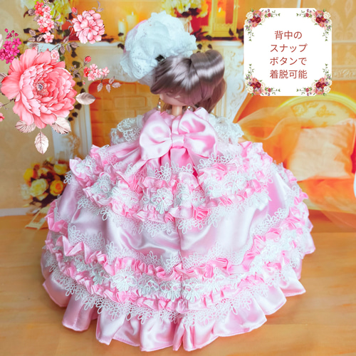 ヴィンテージのドレスをリメイクしたドールドレス♡ 25【ビスクドール制作】6インチモダンドールのドレス作り⑴ 6