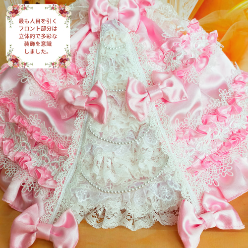 送料無料 リカちゃんサイズ ロココ調ドレス 22㎝ドール服 お姫様ドレス