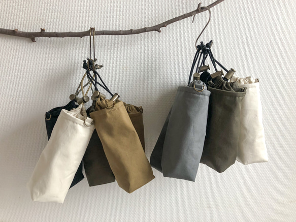 スリム・洗える保冷保温ペットボトルカバー（コットン）/シンプル 2枚目の画像