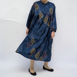 着物リメイク 憧れの 白大島紬 前開きワンピース 羽織りもの  