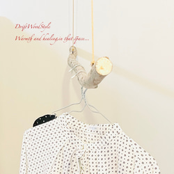 流木インテリア シンプルで真っすぐな大型流木のハンガーラック 北欧 衣装掛 ハンギング 吊り下げ ハンガーポール N69 4枚目の画像