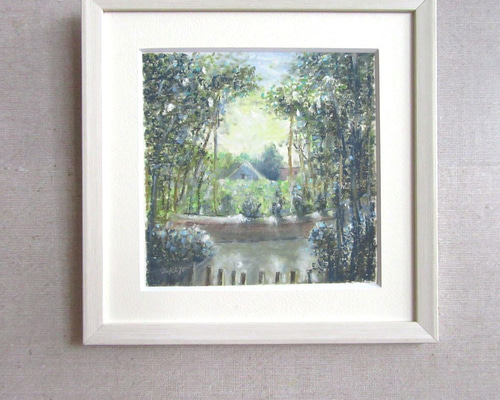 朝の風 （オイルパステル画 額縁付き） 絵画 takiyo 通販