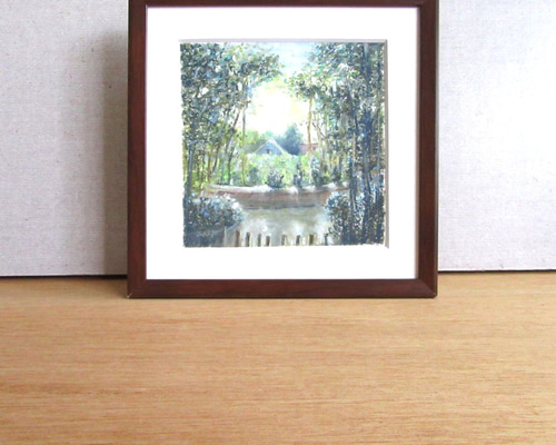 朝の風 （オイルパステル画 額縁付き） 絵画 takiyo 通販 19365922