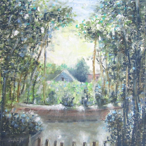 朝の風 （オイルパステル画 額縁付き） 絵画 takiyo 通販 19365922