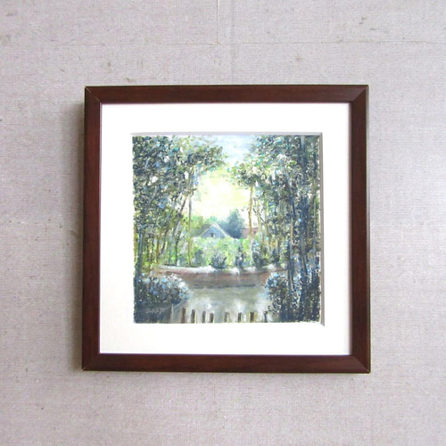 朝の風 （オイルパステル画 額縁付き） 絵画 takiyo 通販