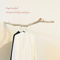 流木インテリア シンプルで真っすぐな大型流木のハンガーラック 北欧 衣装掛 ハンギング 吊り下げ ハンガーポール N70 1枚目の画像