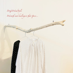 流木インテリア シンプルで真っすぐな大型流木のハンガーラック 北欧 衣装掛 ハンギング 吊り下げ ハンガーポール N72 1枚目の画像