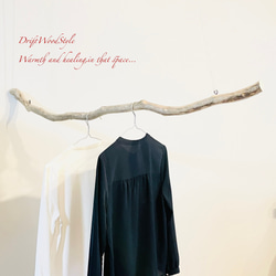 流木インテリア シンプルで真っすぐな大型流木のハンガーラック 北欧 衣装掛 ハンギング 吊り下げ ハンガーポール N73 6枚目の画像