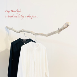 流木インテリア シンプルで真っすぐな大型流木のハンガーラック 北欧 衣装掛 ハンギング 吊り下げ ハンガーポール N73 1枚目の画像