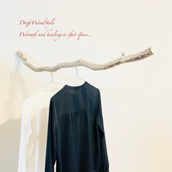 流木インテリア シンプルで真っすぐな大型流木のハンガーラック 北欧 衣装掛 ハンギング 吊り下げ ハンガーポール N73 5枚目の画像