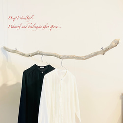 流木インテリア シンプルで真っすぐな大型流木のハンガーラック 北欧 衣装掛 ハンギング 吊り下げ ハンガーポール N73 2枚目の画像