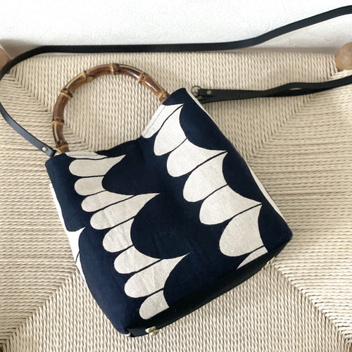 ⚮̈ミナペルホネン sea lace バンブーバッグ ワンハンドルバッグ