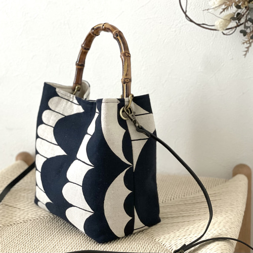⚮̈ミナペルホネン sea lace バンブーバッグ ワンハンドルバッグ