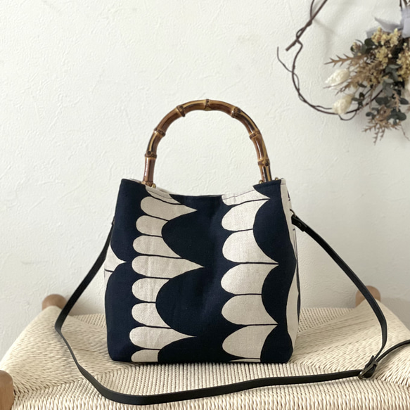 ⚮̈ミナペルホネン sea lace バンブーバッグ ワンハンドルバッグ