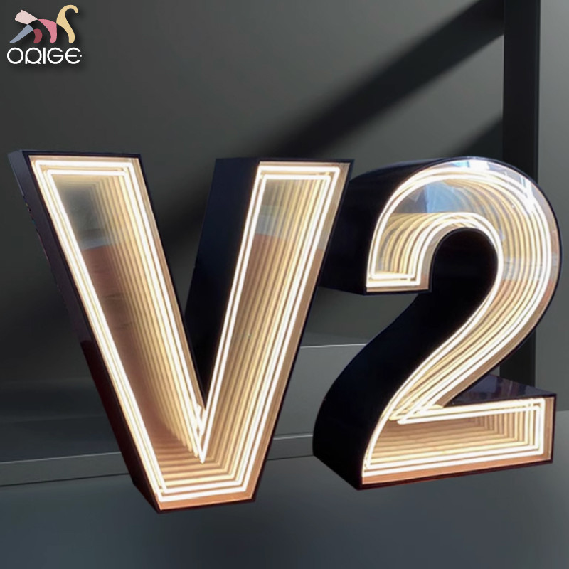 インフィニティミラー オーダー発光看板サイン LEDチャンネル文字018