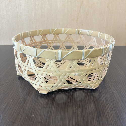 竹細工 二重六つ目編み 丸かご その他インテリア雑貨 竹かご 喜志屋