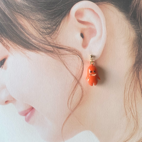 ウインナー星人のピアス＊イヤリング 6枚目の画像