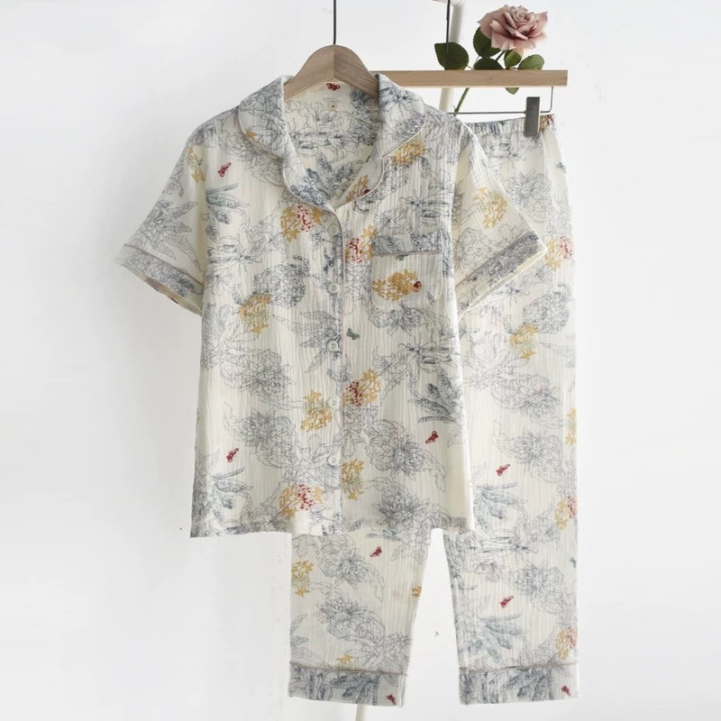 春用 夏用  パジャマ 前開き 部屋着 敏感肌 暖か 綿100％  プレゼント 贈り物