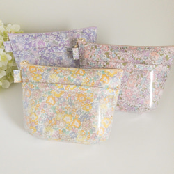 PVCクリアポーチ＊リバティ ラミネート＊アレキサンダー・マーブル