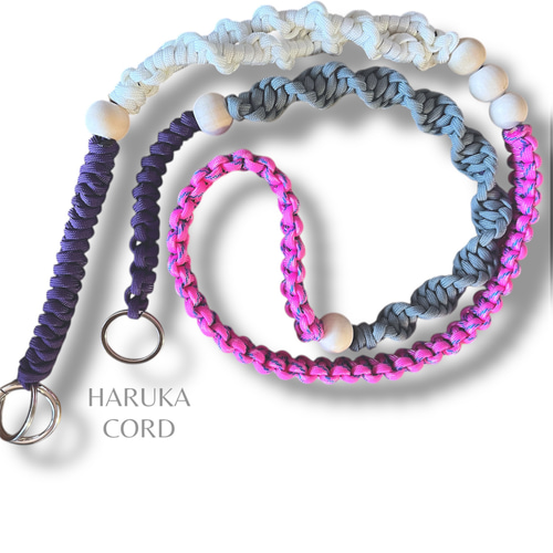 ショルダーストラップ スマホストラップ パラコード ウッドビーズ