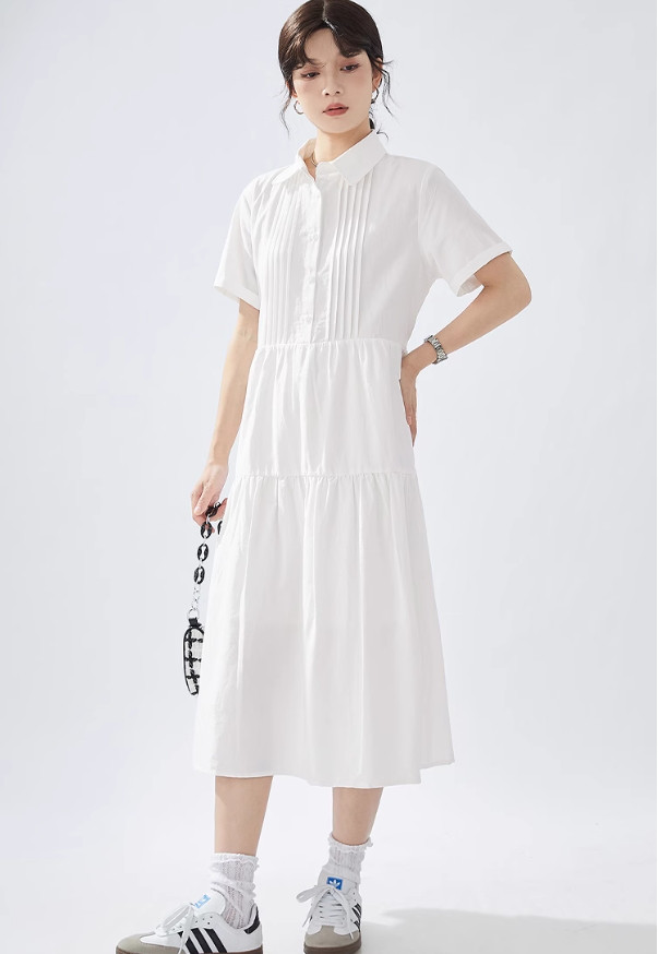 ✨新品タグ付き✨COMME CA DU MODE ロングシャツワンピース 白
