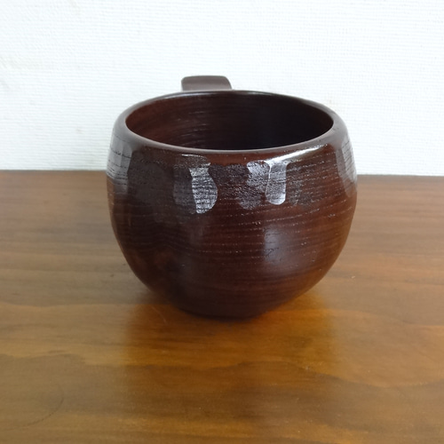 神代ケヤキの一木彫りコーヒーカップ マグカップ 良岳 通販 19366922
