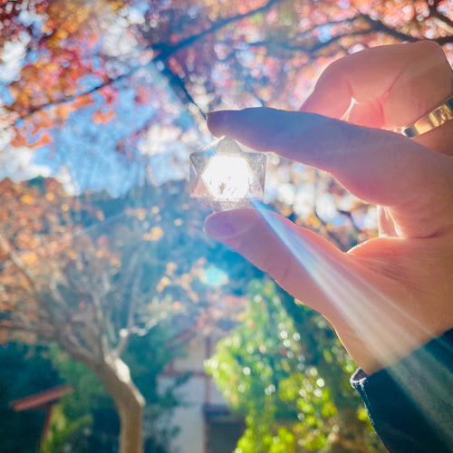 非加熱アメジスト＆六芒星水晶】2連ジュエリー『瀬織津姫大神