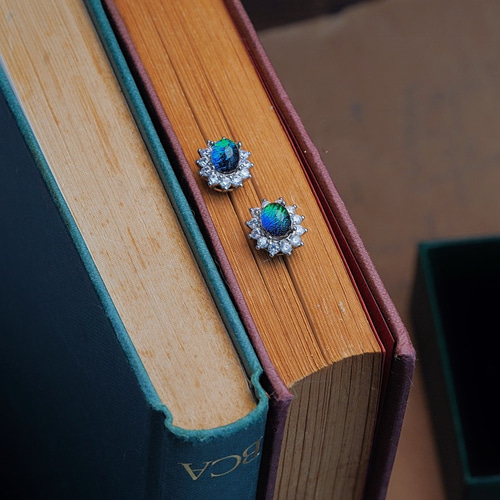 モルフォ蝶 シルバーピアス ピアス（その他） tezukuri888 通販