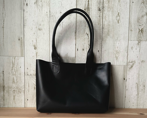 “& Other Stories” シンプルレザートート Black Classic Leather Tote Bag - Black - Shoulderbags - & Other