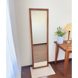 new【日本製】八角形カットデザインミラー 全身鏡 姿見 立て掛けミラー