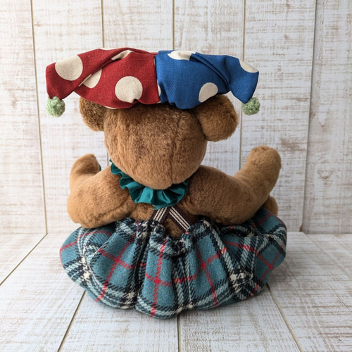 1340 テディベア HERMANN ピエロ クマのぬいぐるみ ピエロテディベア（35cm）【moko* hand made bear】 ぬいぐるみ