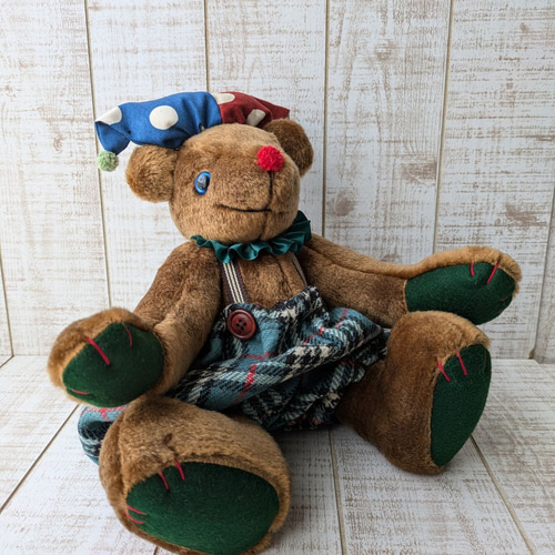 1340 テディベア HERMANN ピエロ クマのぬいぐるみ ピエロテディベア（35cm）【moko* hand made bear】 ぬいぐるみ