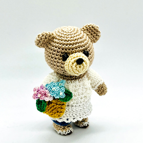 あみぐるみ クマ ひまわり装飾 ひまわりとクマのあみぐるみセット - メルカリ