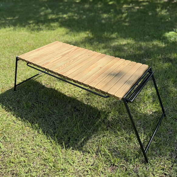 IGT対応｜組み立て式アイアンテーブル 幅86cmフラットバナーテーブル