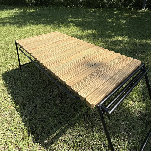 IGT対応｜組み立て式アイアンテーブル 幅86cmフラットバナーテーブル