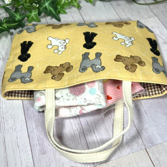 可愛いプードルのミニミニ手提げ　送料込み 2枚目の画像