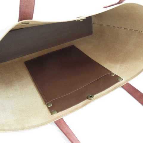 手縫い☆ワイドなA４対応♪《牛革》スムース・マーブルベージュ・ハンドソーイングトート・0404