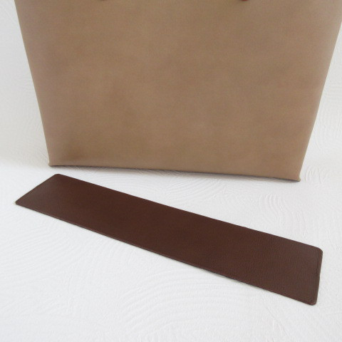 手縫い☆ワイドなA４対応♪《牛革》スムース・マーブルベージュ・ハンドソーイングトート・0404